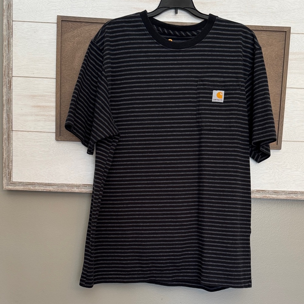 Carhartt Men's Dark Striped Short Sleeve Tee